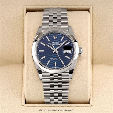 rolex datejust blue used|rolex datejust blue face price.